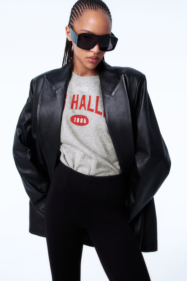 Oversized Sweatshirt with Front Graphic